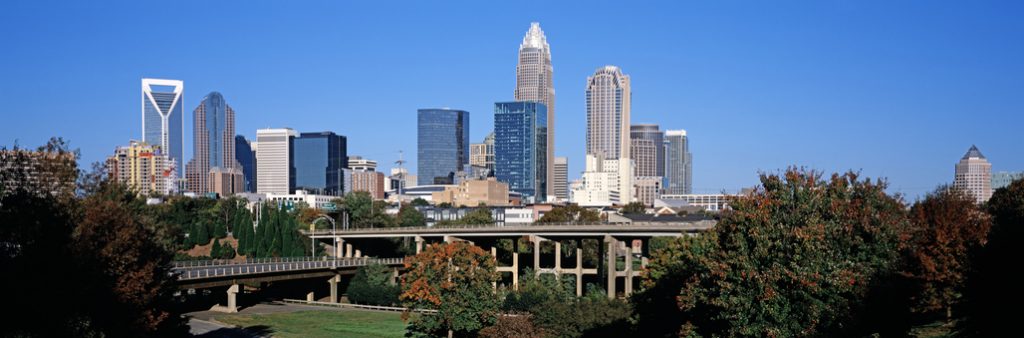 Skyscrapers in a city