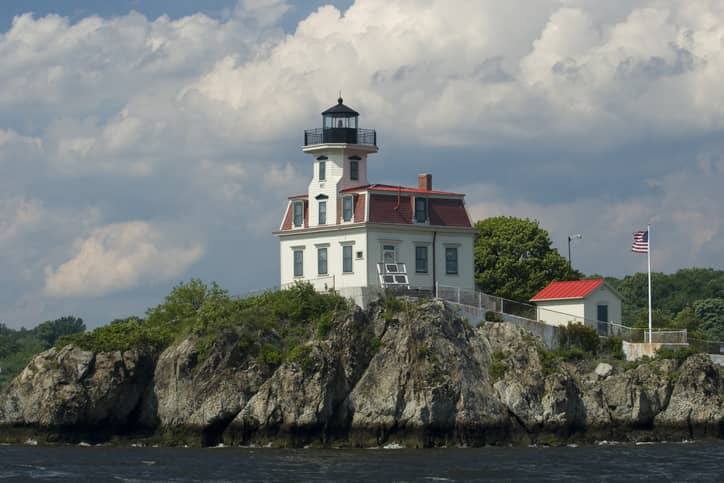 lighthouse home on coast shore