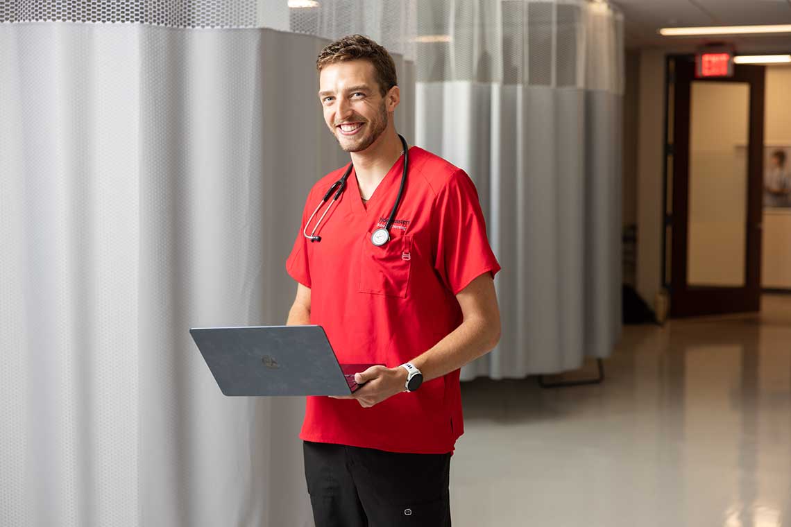 smiling NEU nursing student