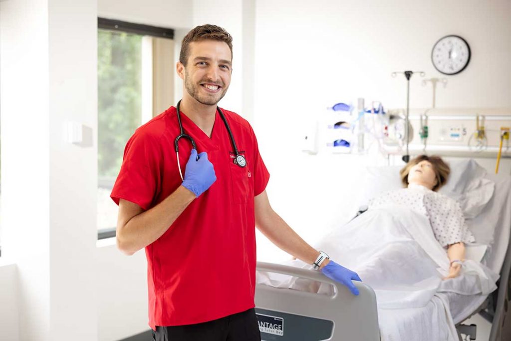 smiling NEU nursing student